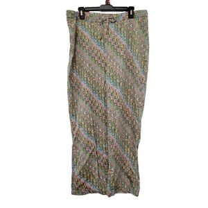 Peruvian Connection Vtg Women's Pajama Lounge Pants Size XL Pima Cotton Colorful